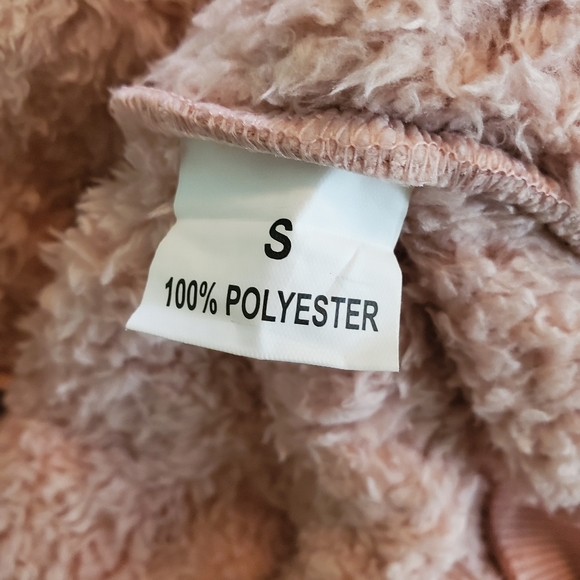 Pink Fuzzy Hoodie Pullover Sweatshirt - Picture 7 of 7